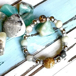 Multicolored amazonite / good luck for Virgo ♍️/healing crystals bracelet
